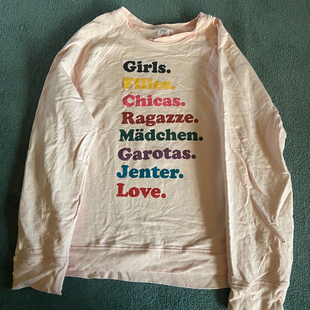 J Crew x Girls Inc Pullover Sweatshirt